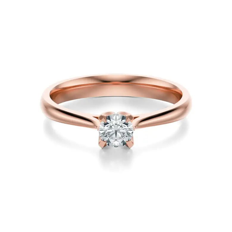 Pierścionek z diamentem różowe złoto AJPZ_111